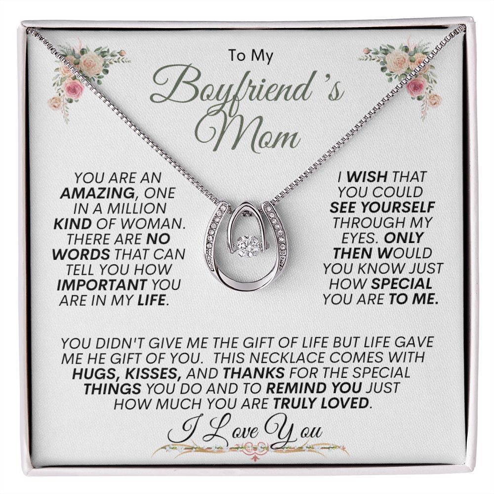 "Show Your Love to Your Boyfriend's Mom with our Lucky In Love Necklace"
