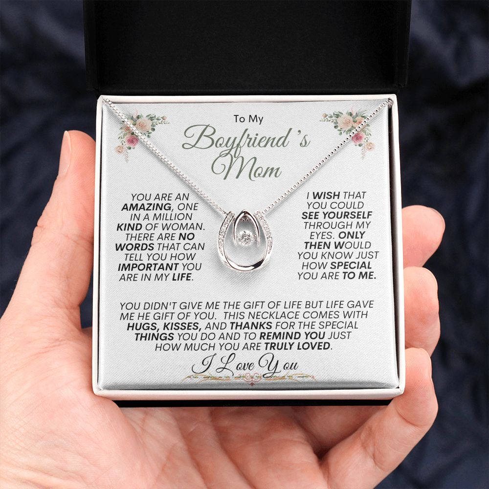 "Show Your Love to Your Boyfriend's Mom with our Lucky In Love Necklace"