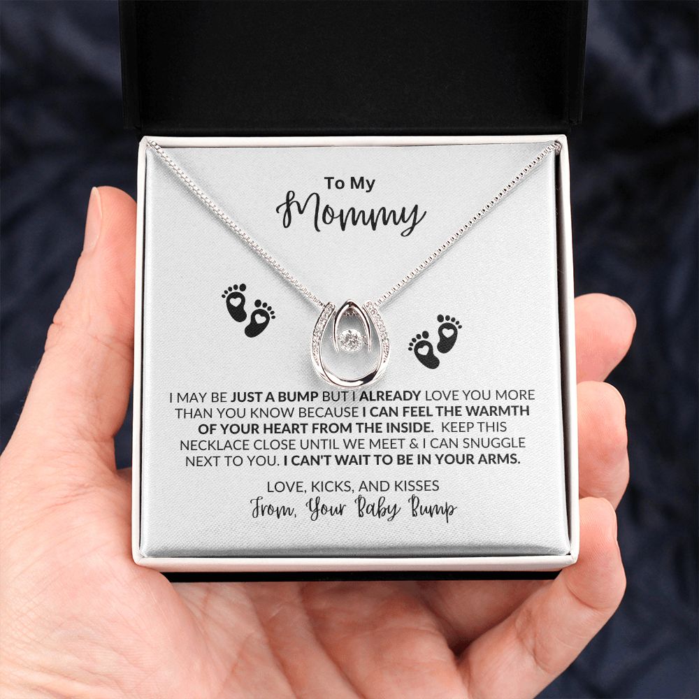 "Baby Bump Mommy Eternal Hope Necklace - A Touching Reminder of the Miracle Within You"