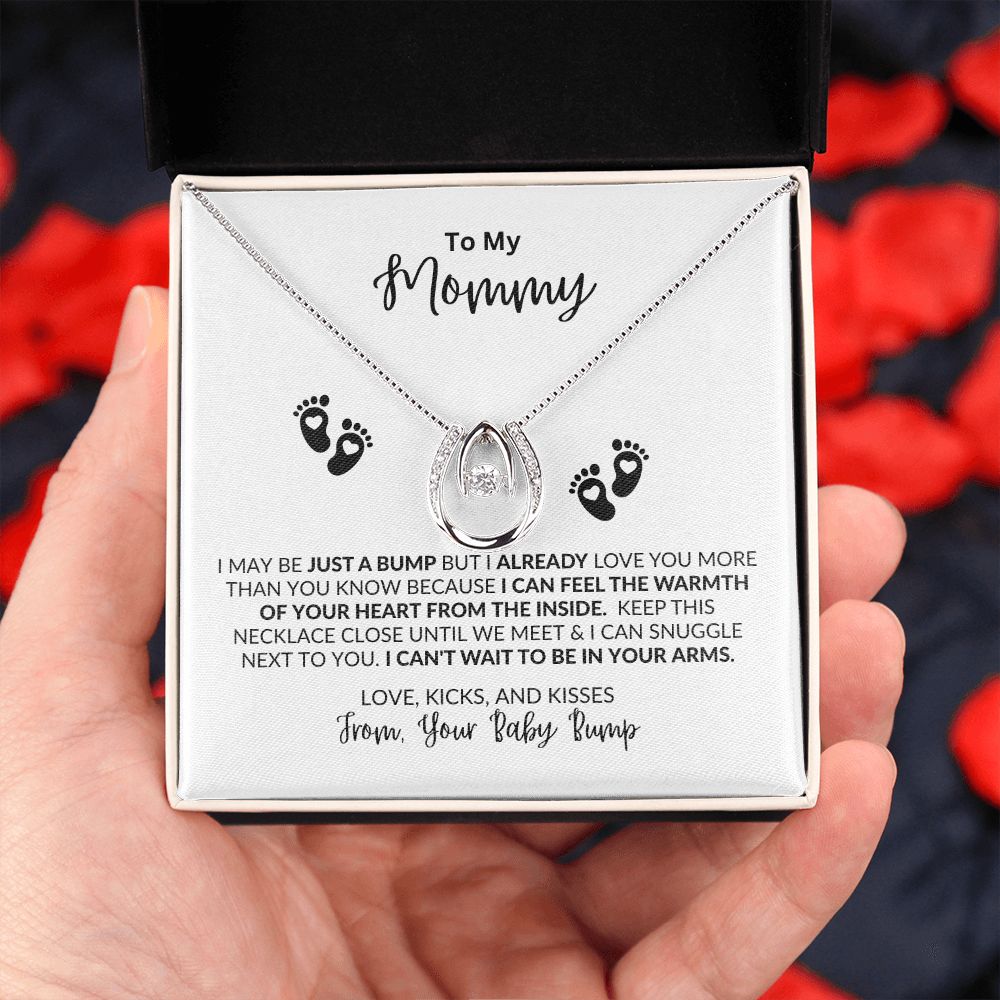 "Baby Bump Mommy Eternal Hope Necklace - A Touching Reminder of the Miracle Within You"