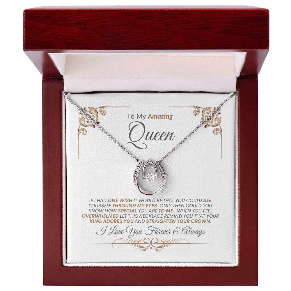 Queen Straighten Your Crown - Wife Lucky In Love Necklace