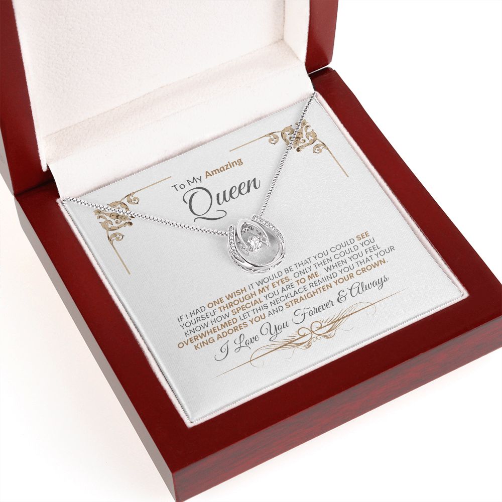 Queen Straighten Your Crown - Wife Lucky In Love Necklace