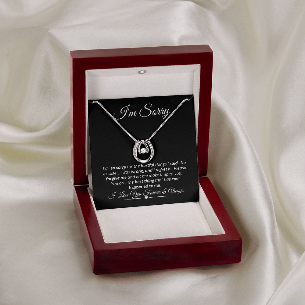 Lucky in Love - I'm Sorry / Love Knot Necklace