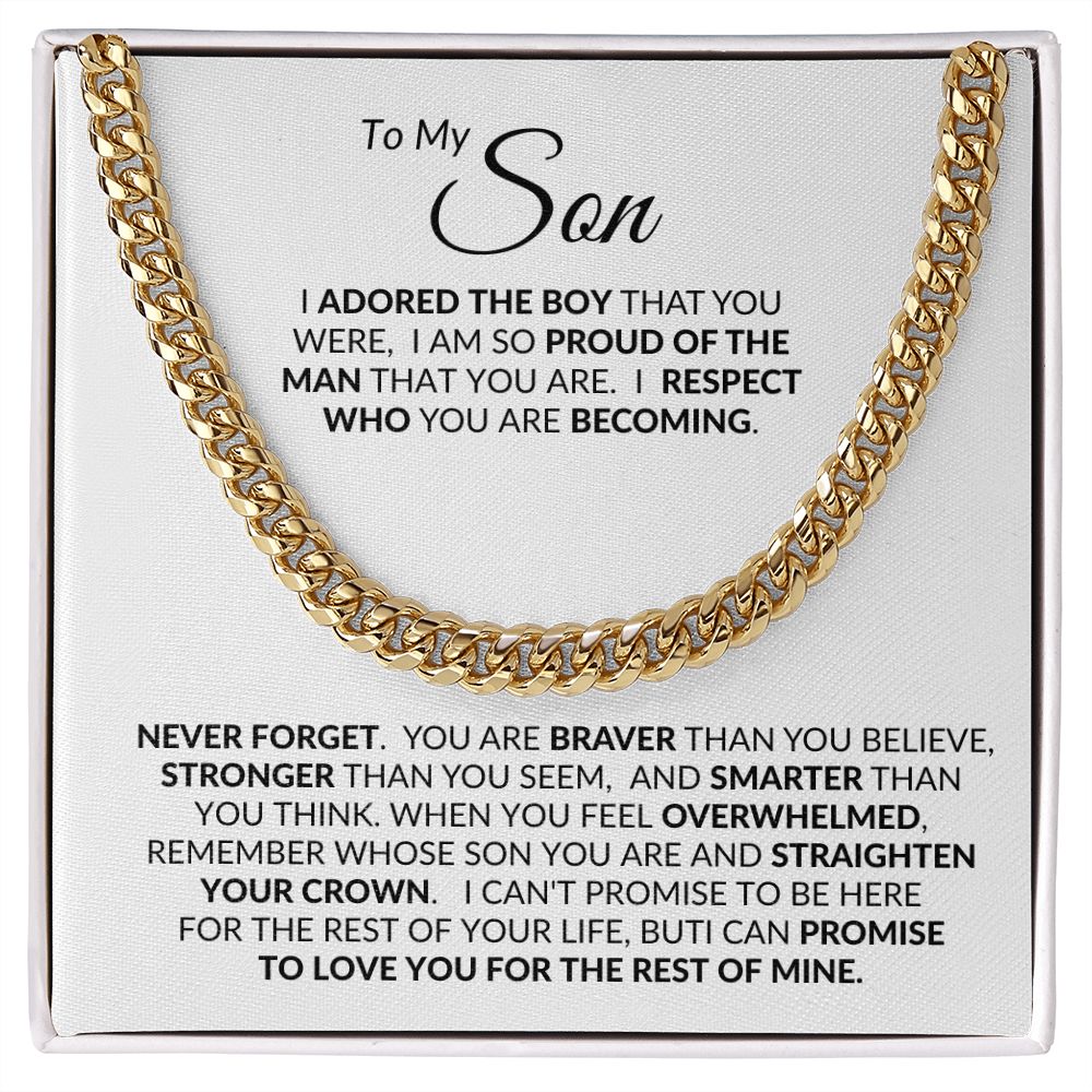 Son, Straighten Your Crown / Link Chain Necklace