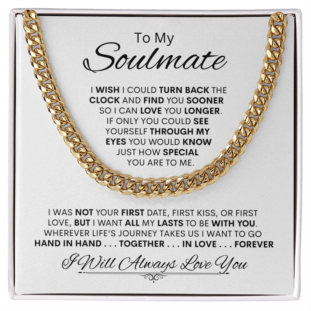 Soulmate, I Want All My Lasts to Be with You -- Link Chain Necklace