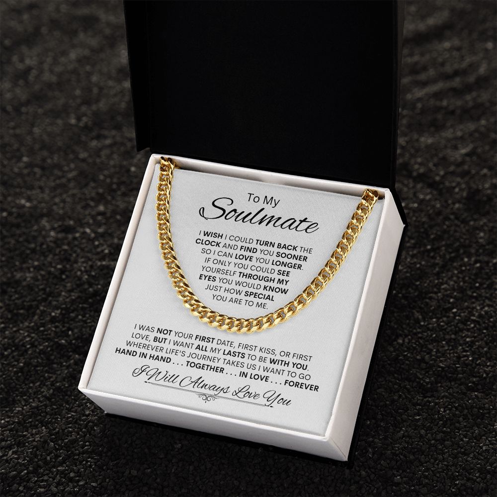 Soulmate Together Hand-In-Hand Forever / Link Chain Necklace