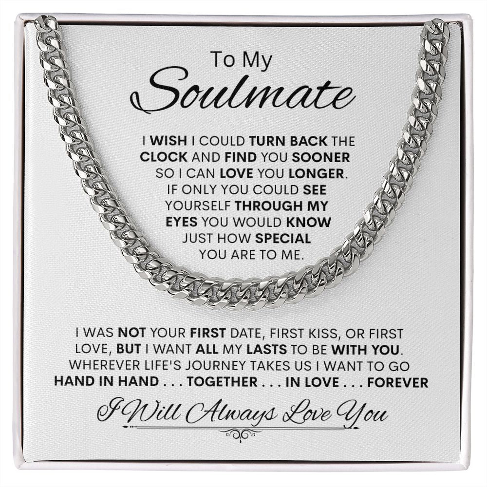 Soulmate, I Want All My Lasts to Be with You -- Link Chain Necklace