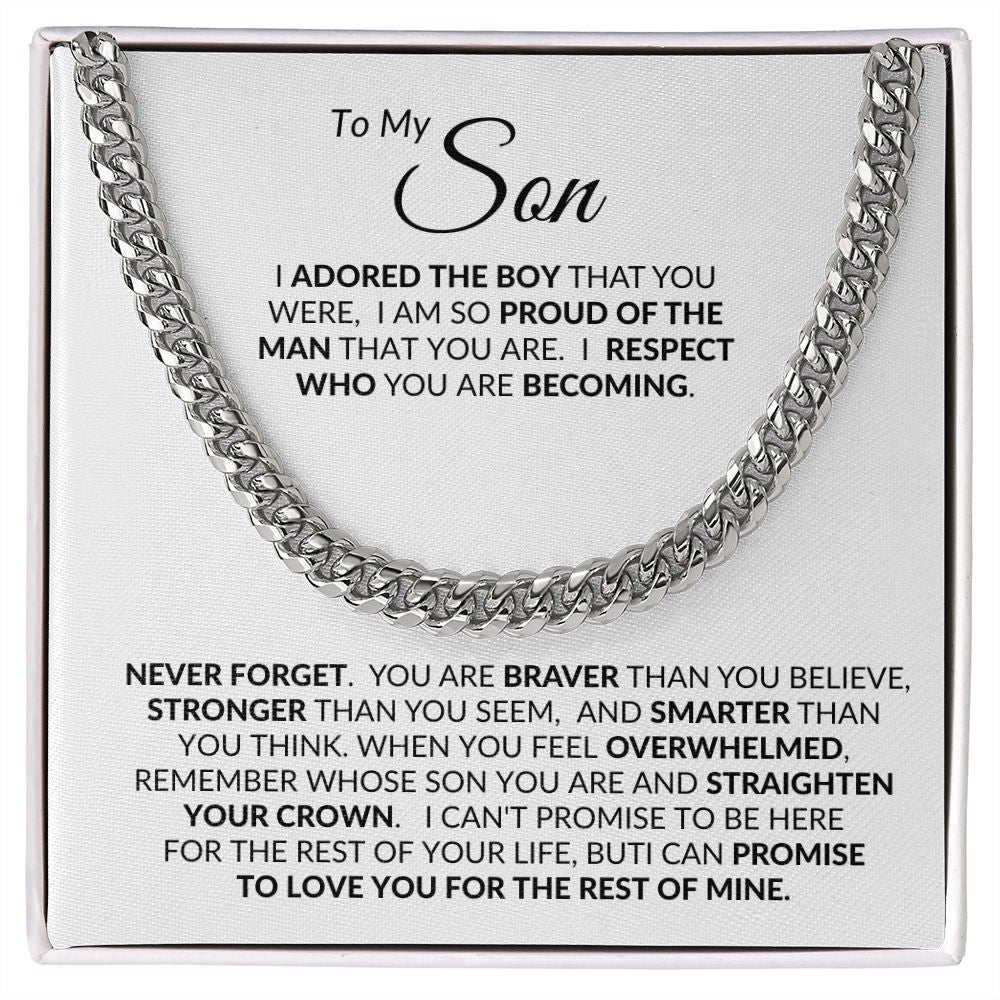 Son, Straighten Your Crown / Link Chain Necklace
