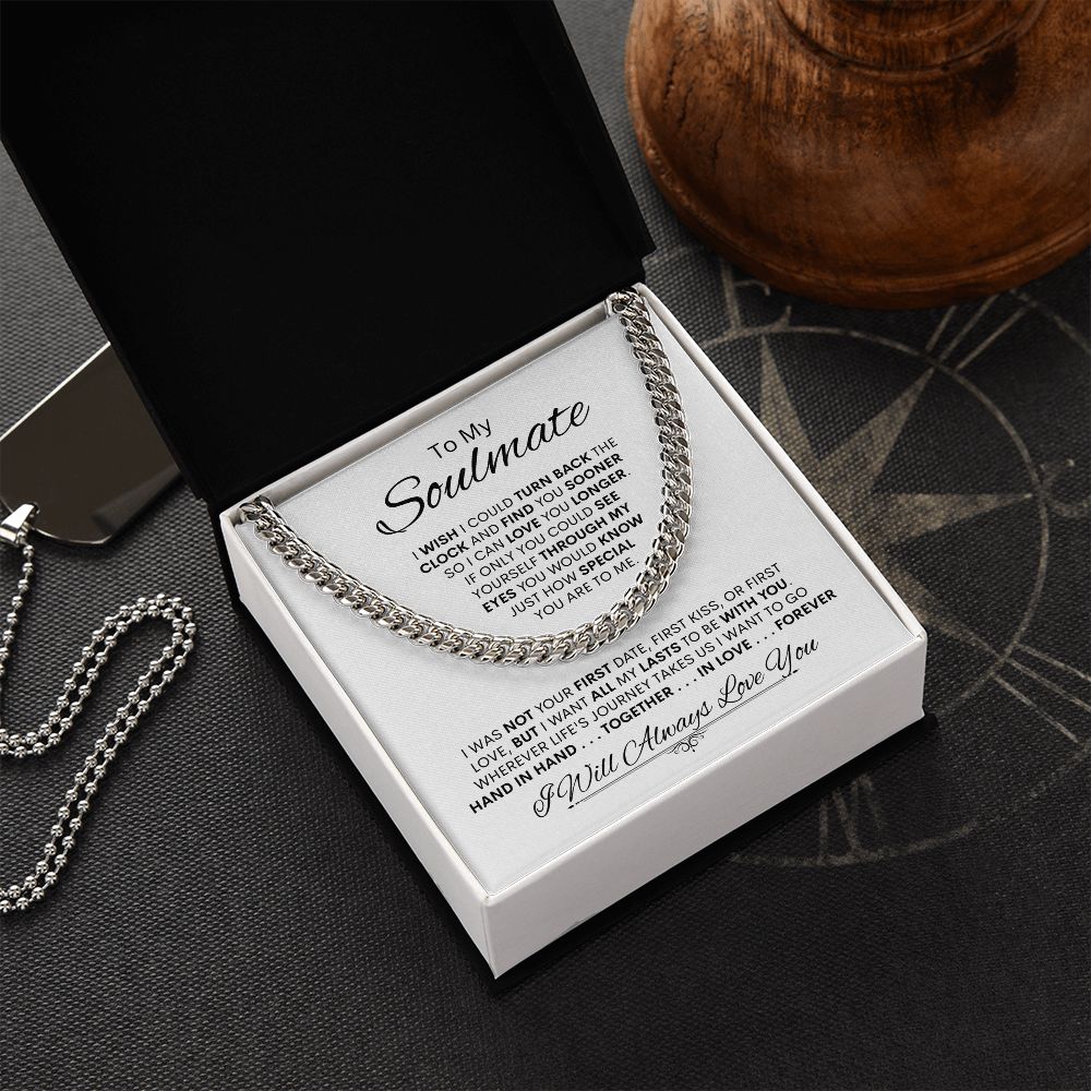 Soulmate Together Hand-In-Hand Forever / Link Chain Necklace