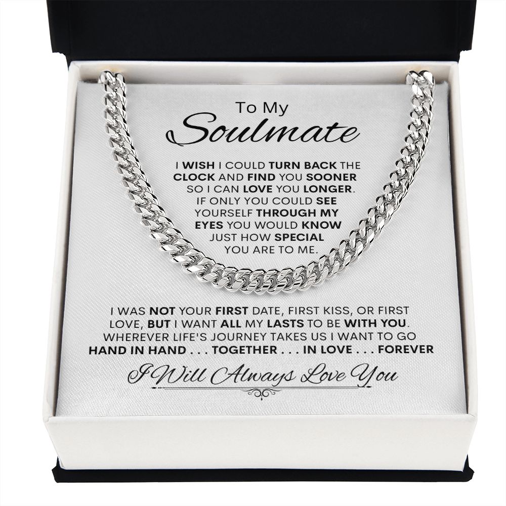 Soulmate Together Hand-In-Hand Forever / Link Chain Necklace