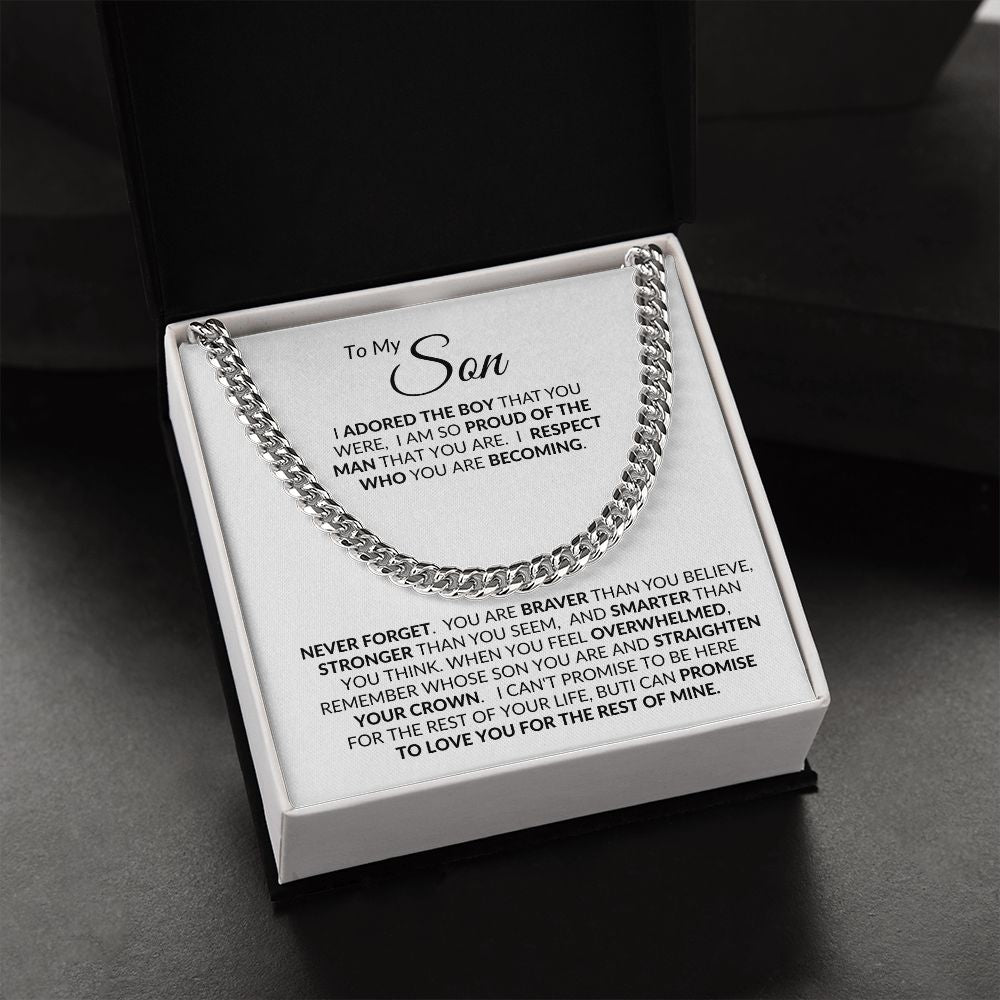 Son, Straighten Your Crown / Link Chain Necklace