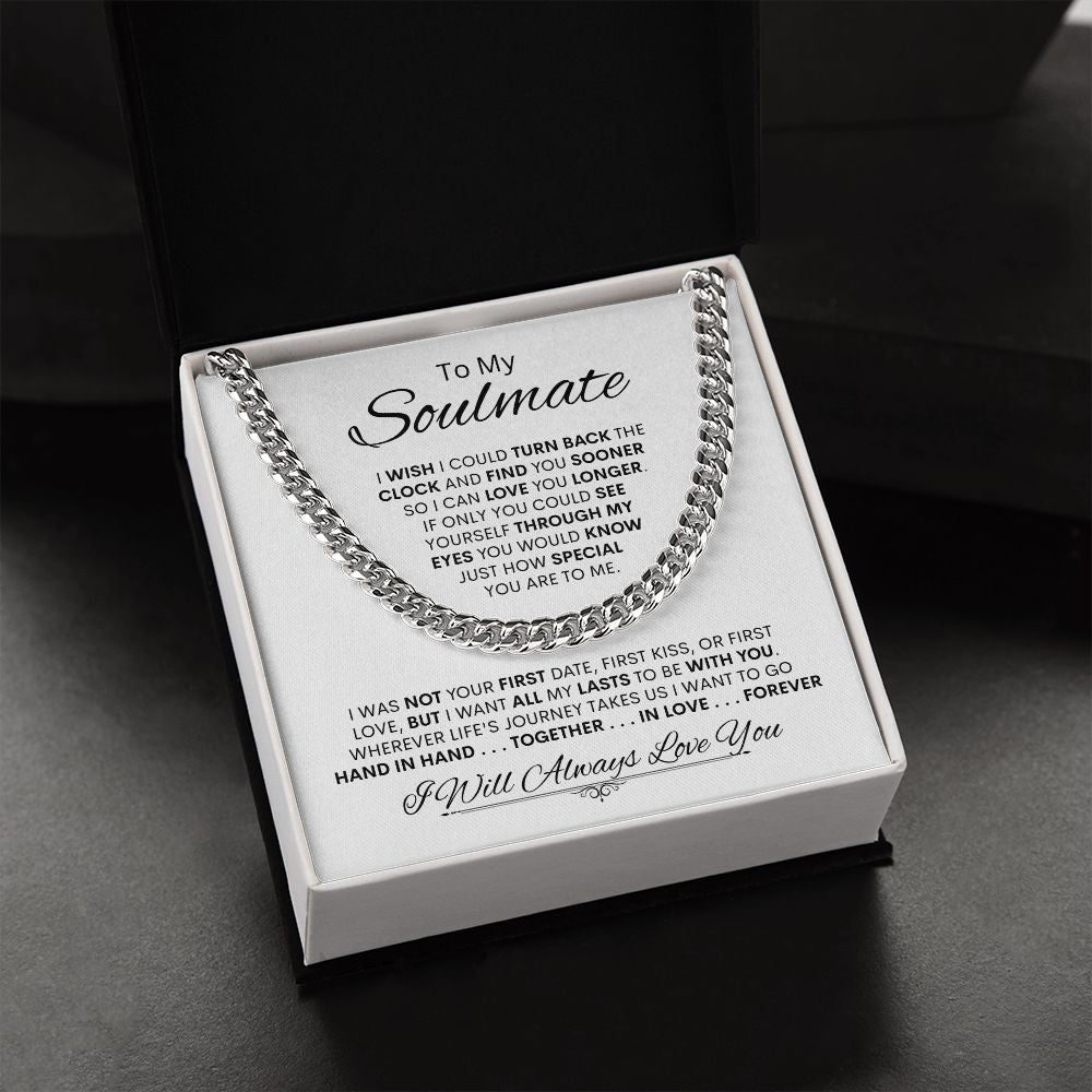 Soulmate Together Hand-In-Hand Forever / Link Chain Necklace
