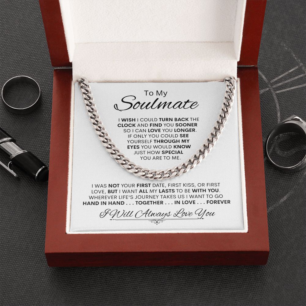 Soulmate Together Hand-In-Hand Forever / Link Chain Necklace