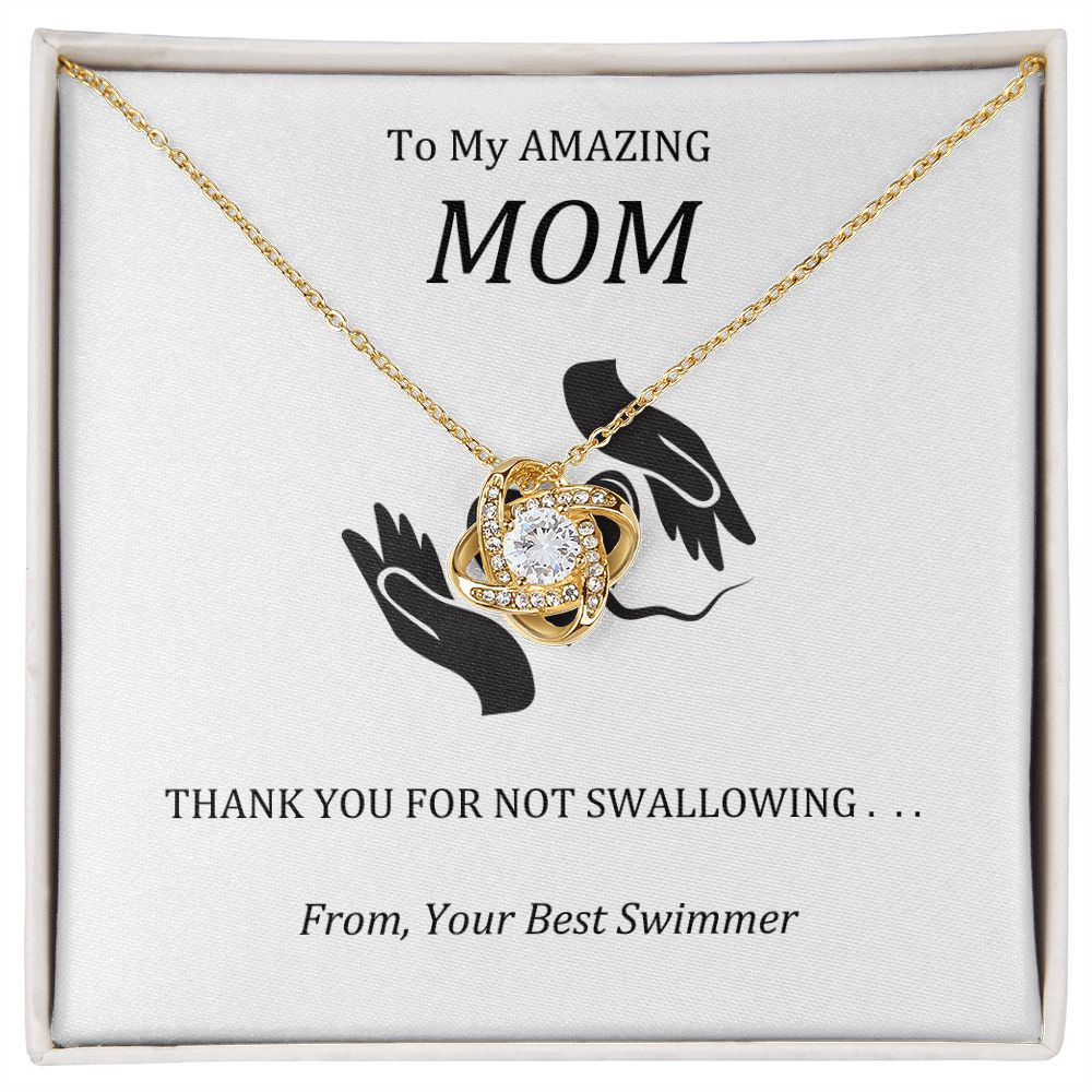 Mom-Sperm Love Knot Necklace