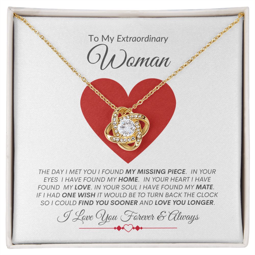 Love Knot with Heart Necklace