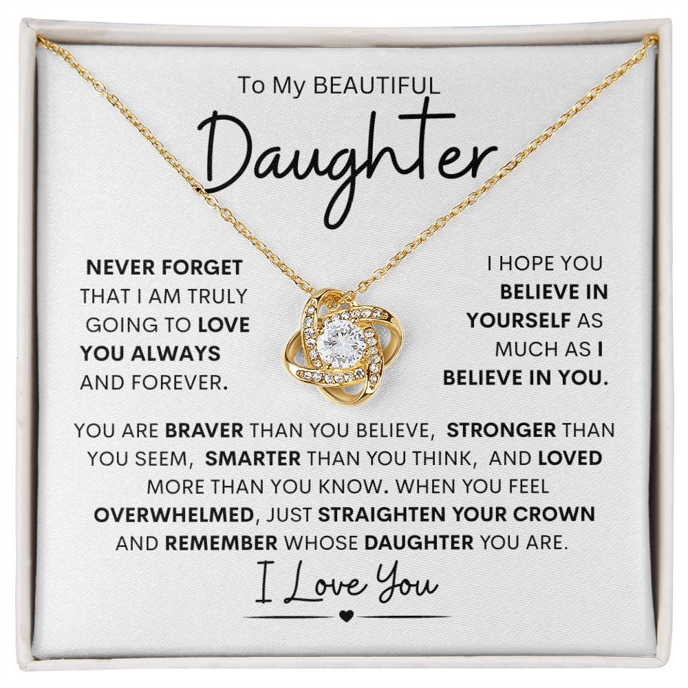 Daughter -- Love Knot Necklace