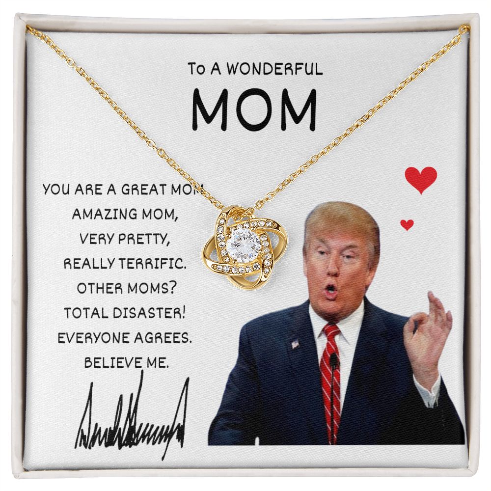 Mom From Trump / Love Knot Necklace