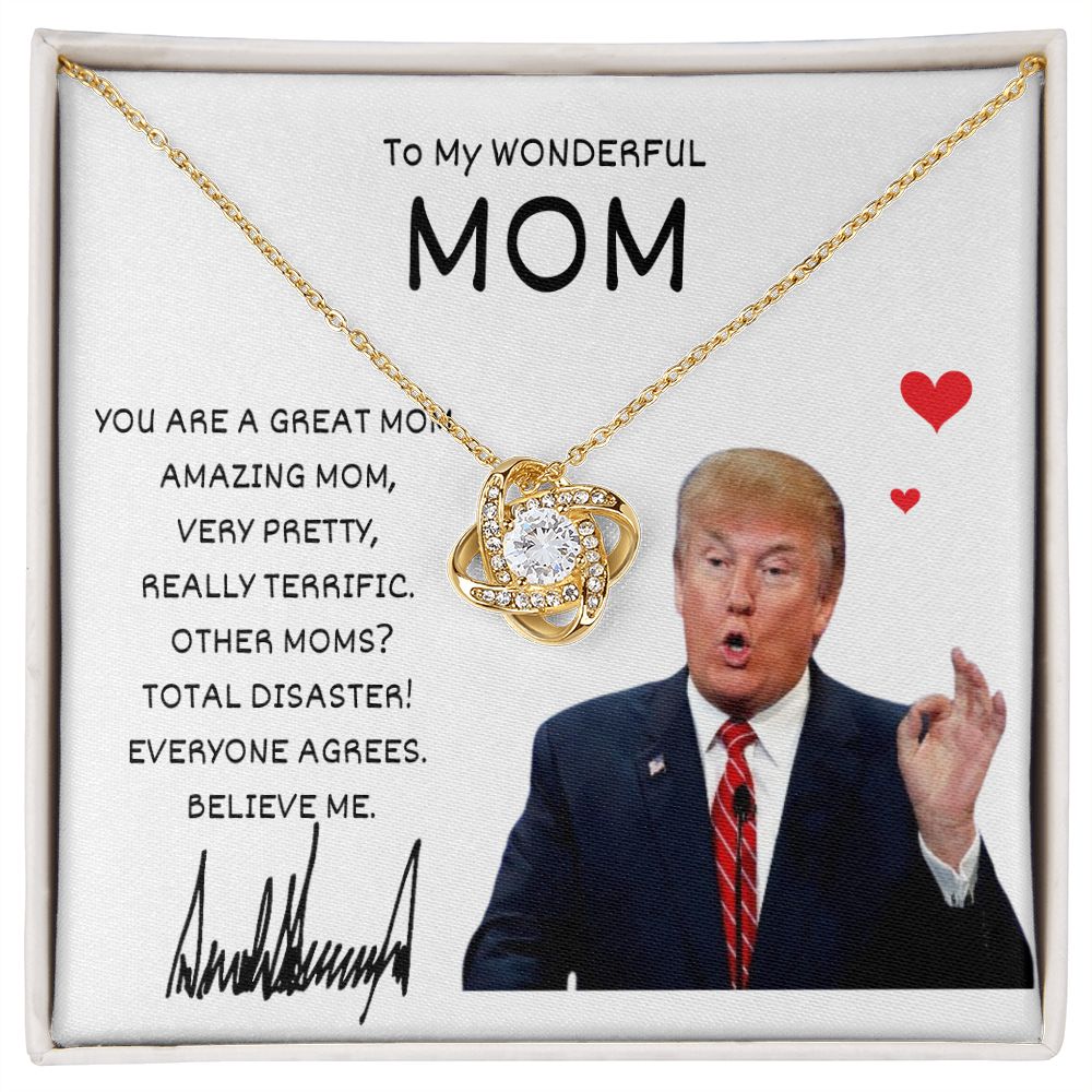 Trump Commendation / Mom Love Knot Necklace