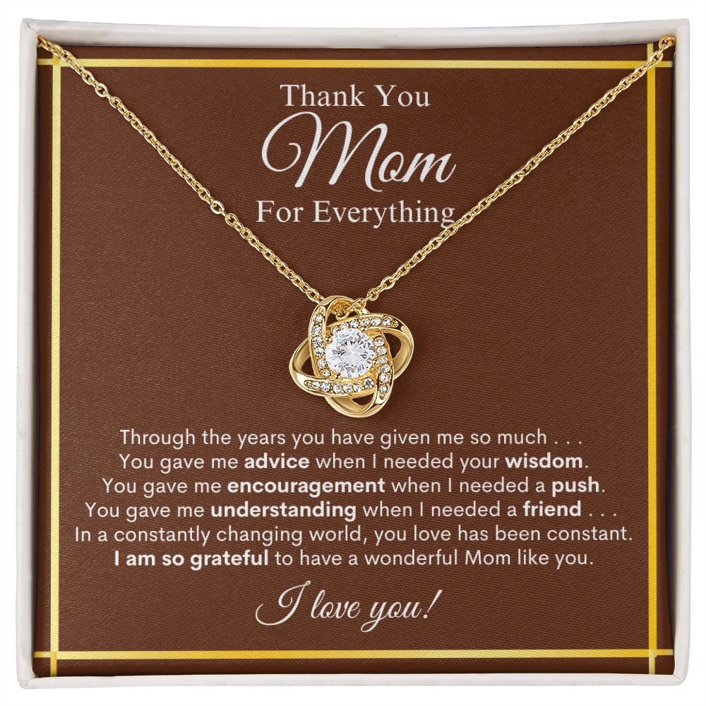 Mom, thank you Love Knot Necklace