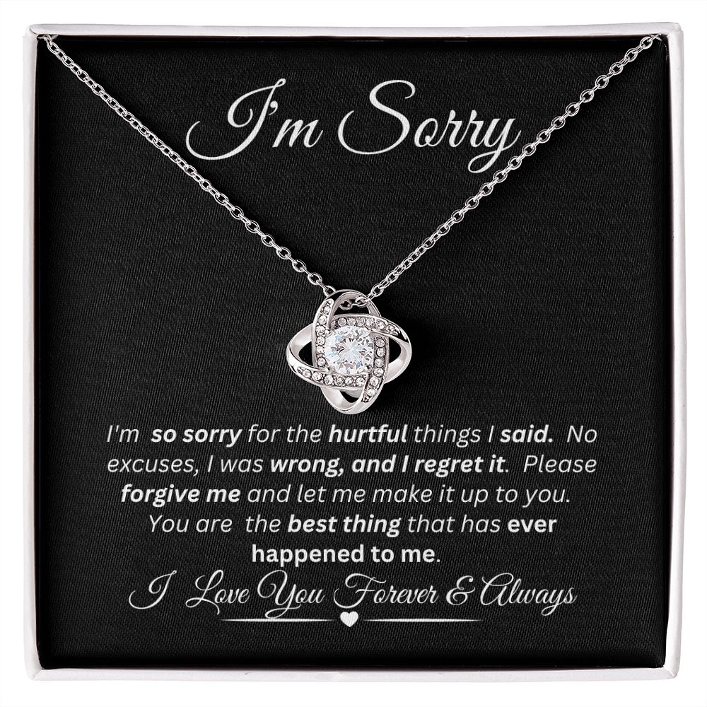 So Sorry / Love Knot Necklace