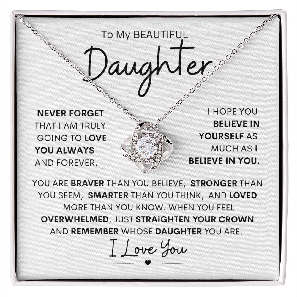 Daughter -- Love Knot Necklace