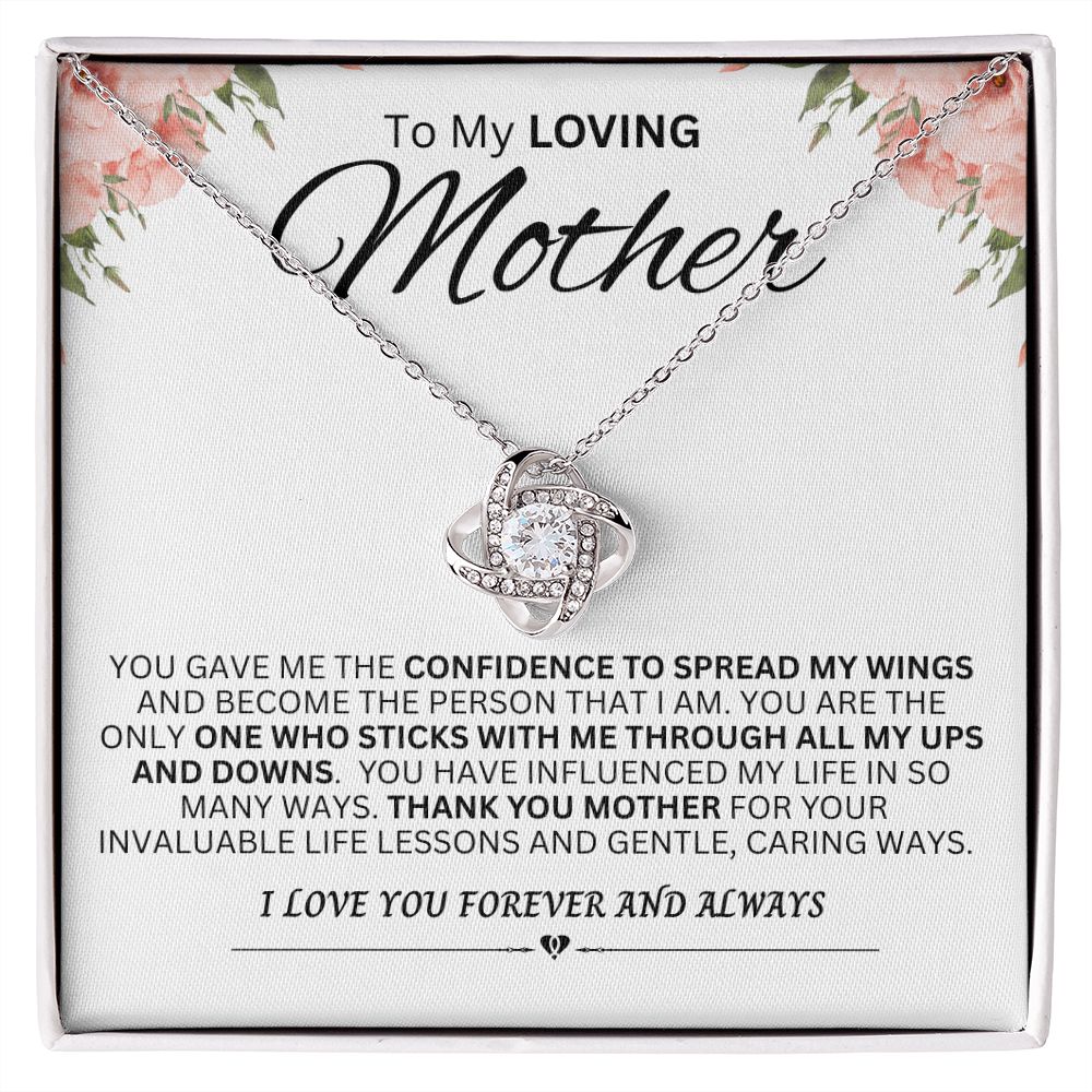 Mother Sticks Through Thick & Thin -- Love Knot Necklace