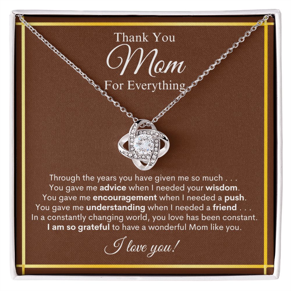 Mom, thank you Love Knot Necklace