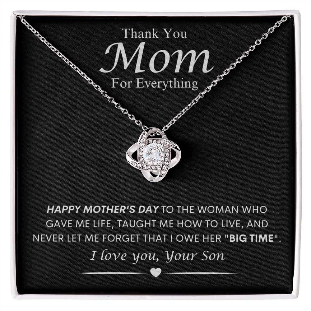 Mom from Son, Thanks / LOVE KNOT necklace