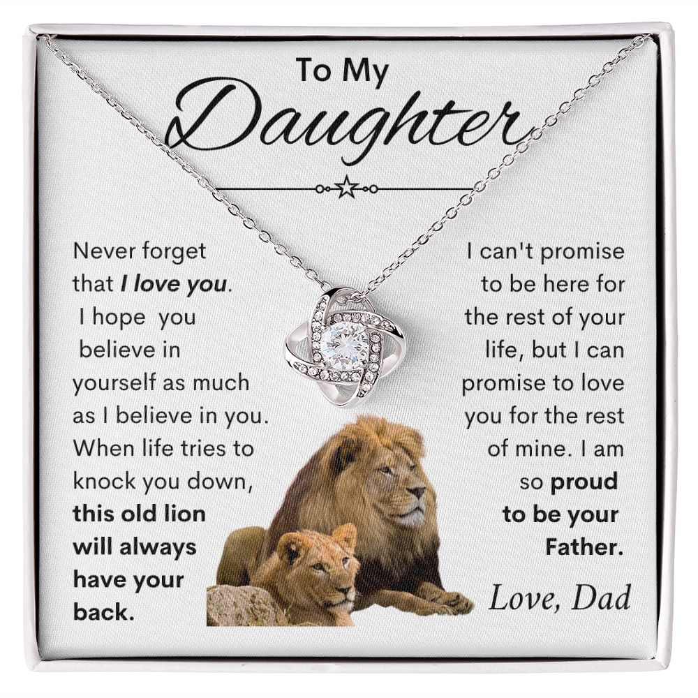 Daughter from Lion Dad - Love Knot Necklace