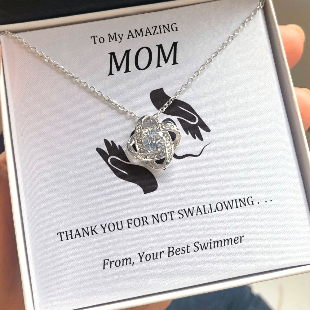 Mom-Sperm Love Knot Necklace