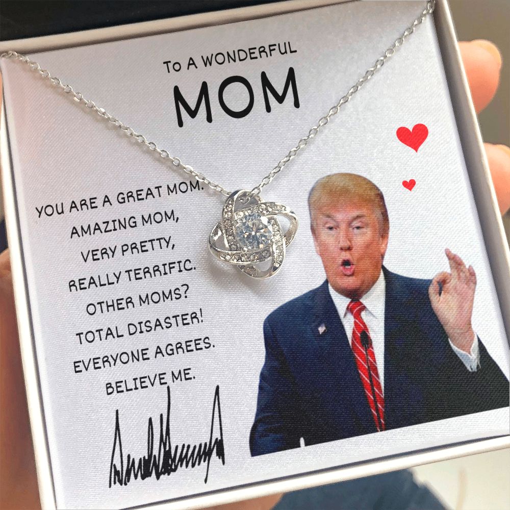 Mom From Trump / Love Knot Necklace
