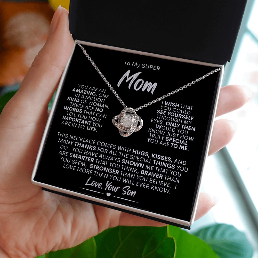 Super Mom from Son -- Love Knot Necklace