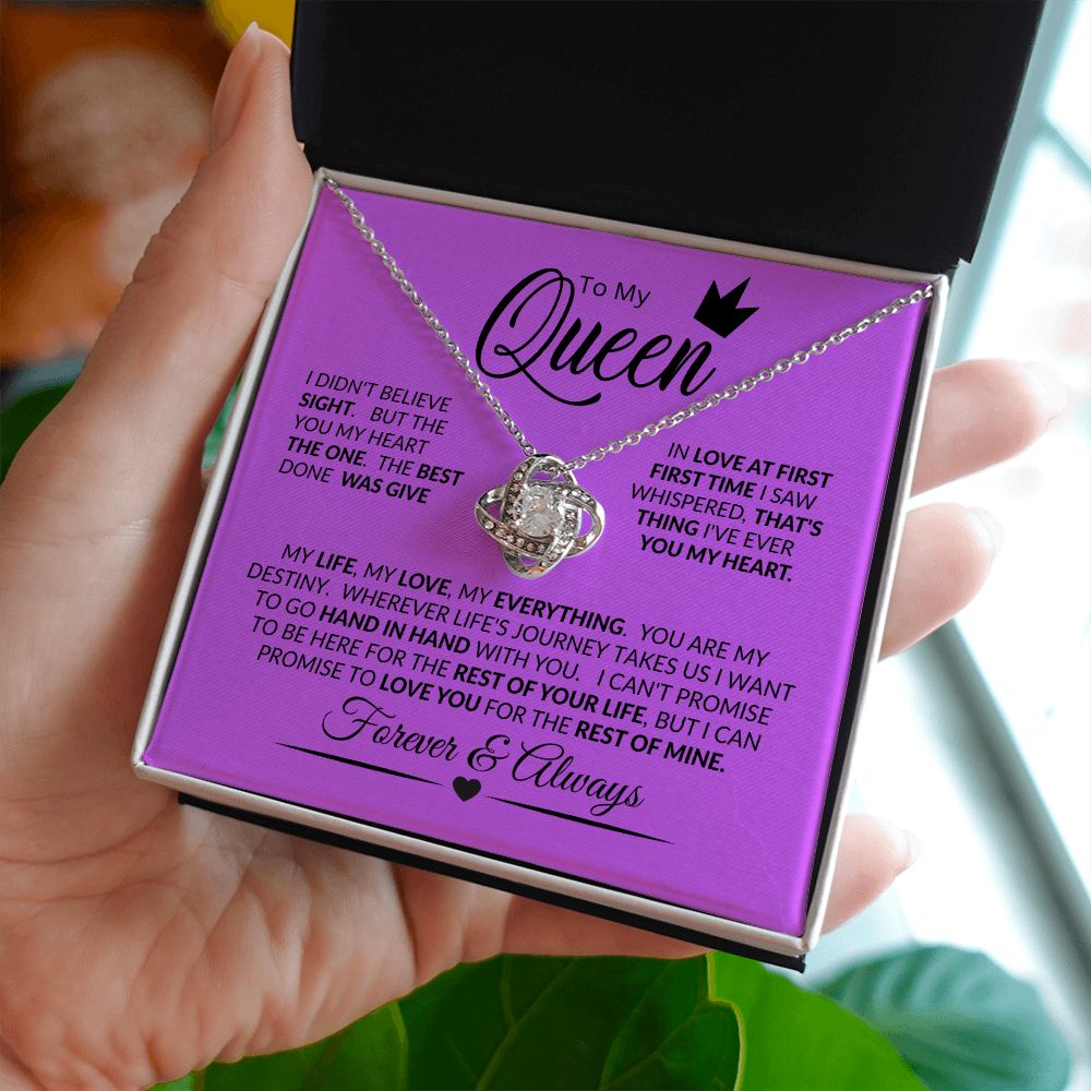 Queen, First Time I Saw You My Heart Whispered / Love Knot Necklace