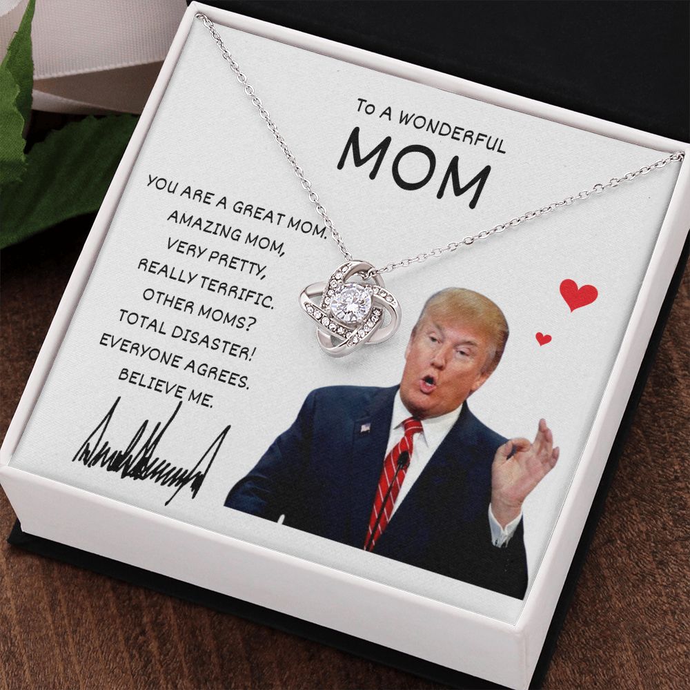 Mom From Trump / Love Knot Necklace