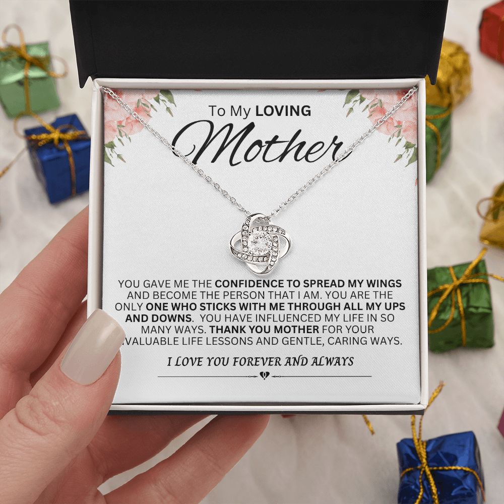 Mother Sticks Through Thick & Thin -- Love Knot Necklace