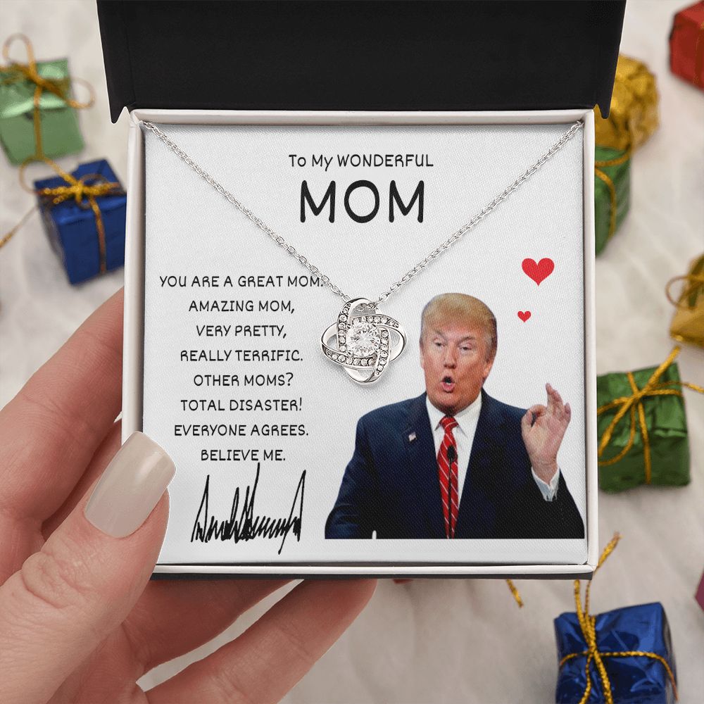 Trump Commendation / Mom Love Knot Necklace