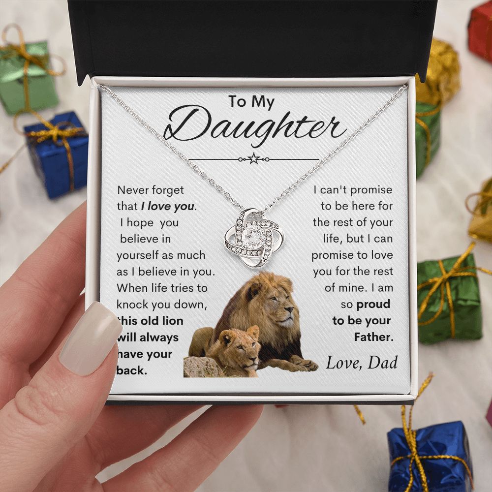 Daughter from Lion Dad - Love Knot Necklace