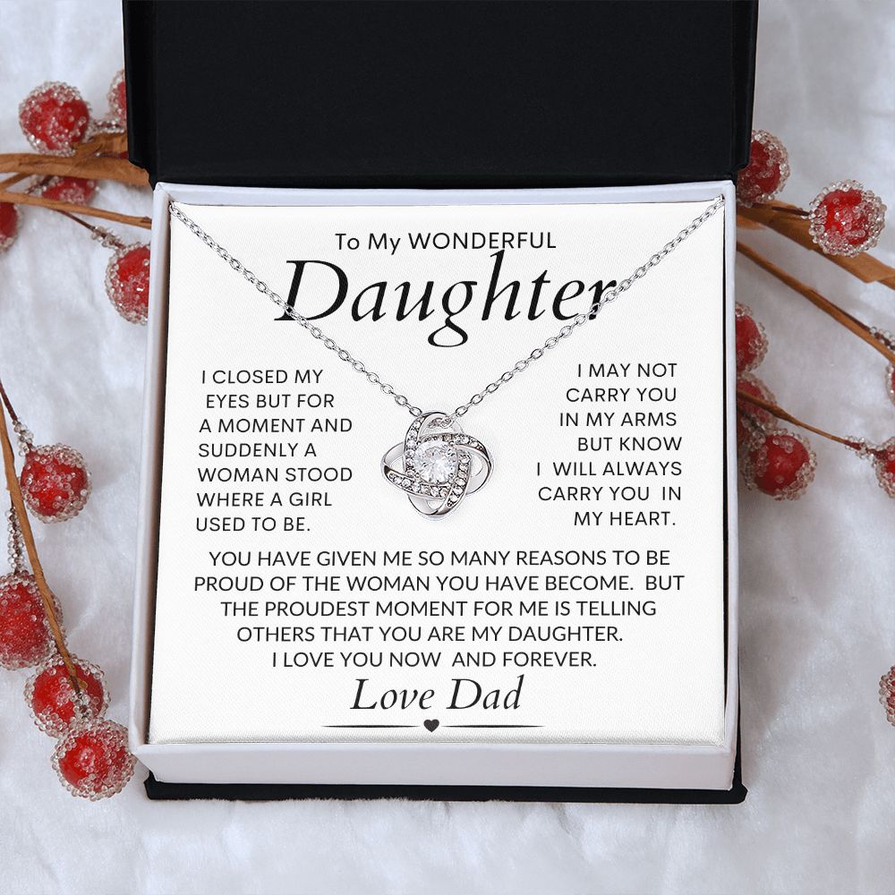 Daughter From Dad Love Knot Necklace