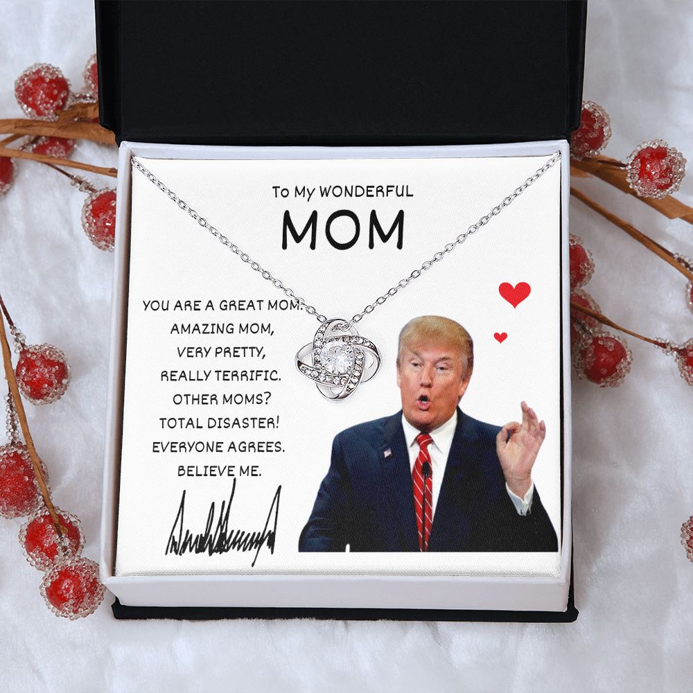 Trump Commendation / Mom Love Knot Necklace