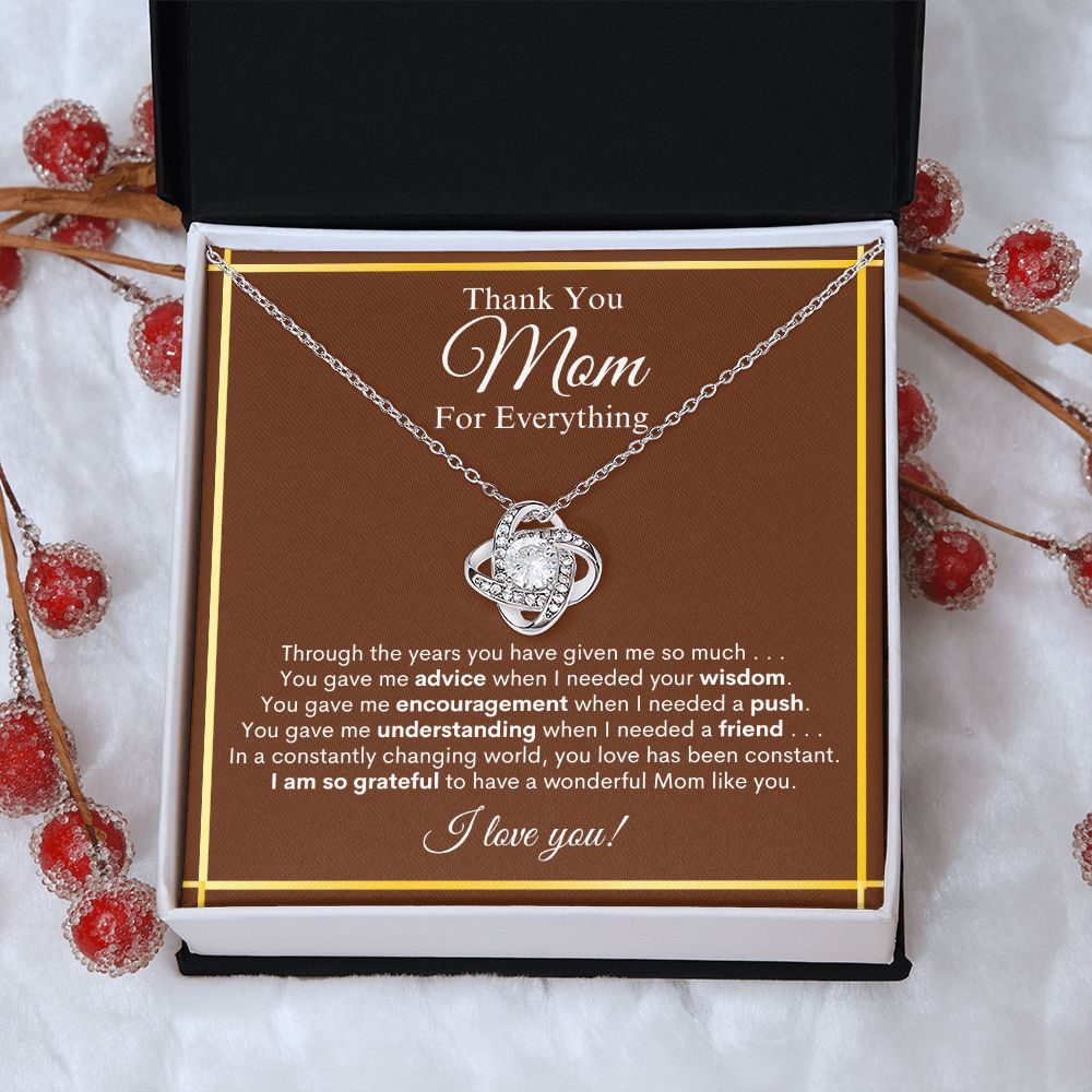Mom, thank you Love Knot Necklace