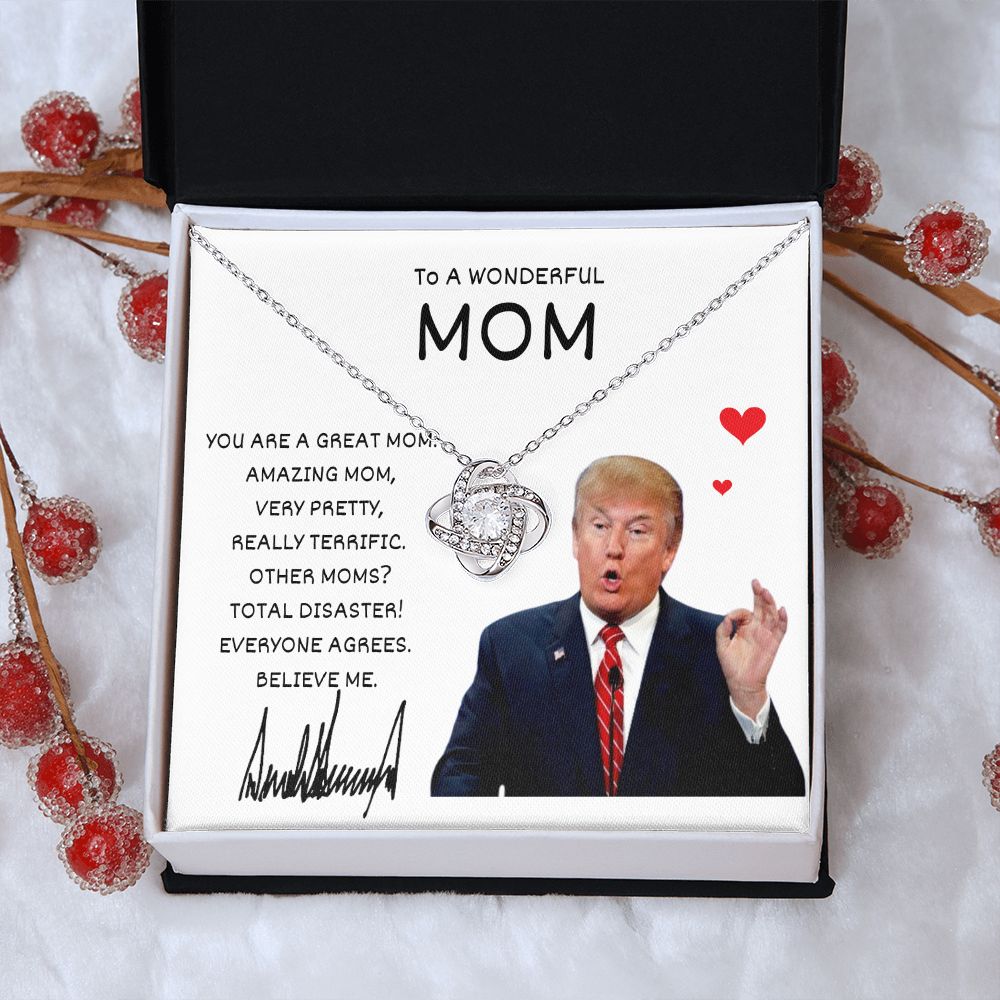 Mom From Trump / Love Knot Necklace