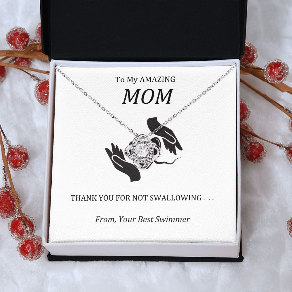 Mom-Sperm Love Knot Necklace