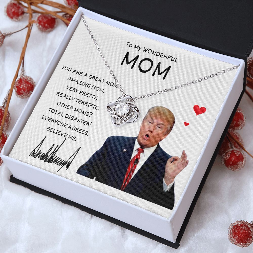 Trump Commendation / Mom Love Knot Necklace