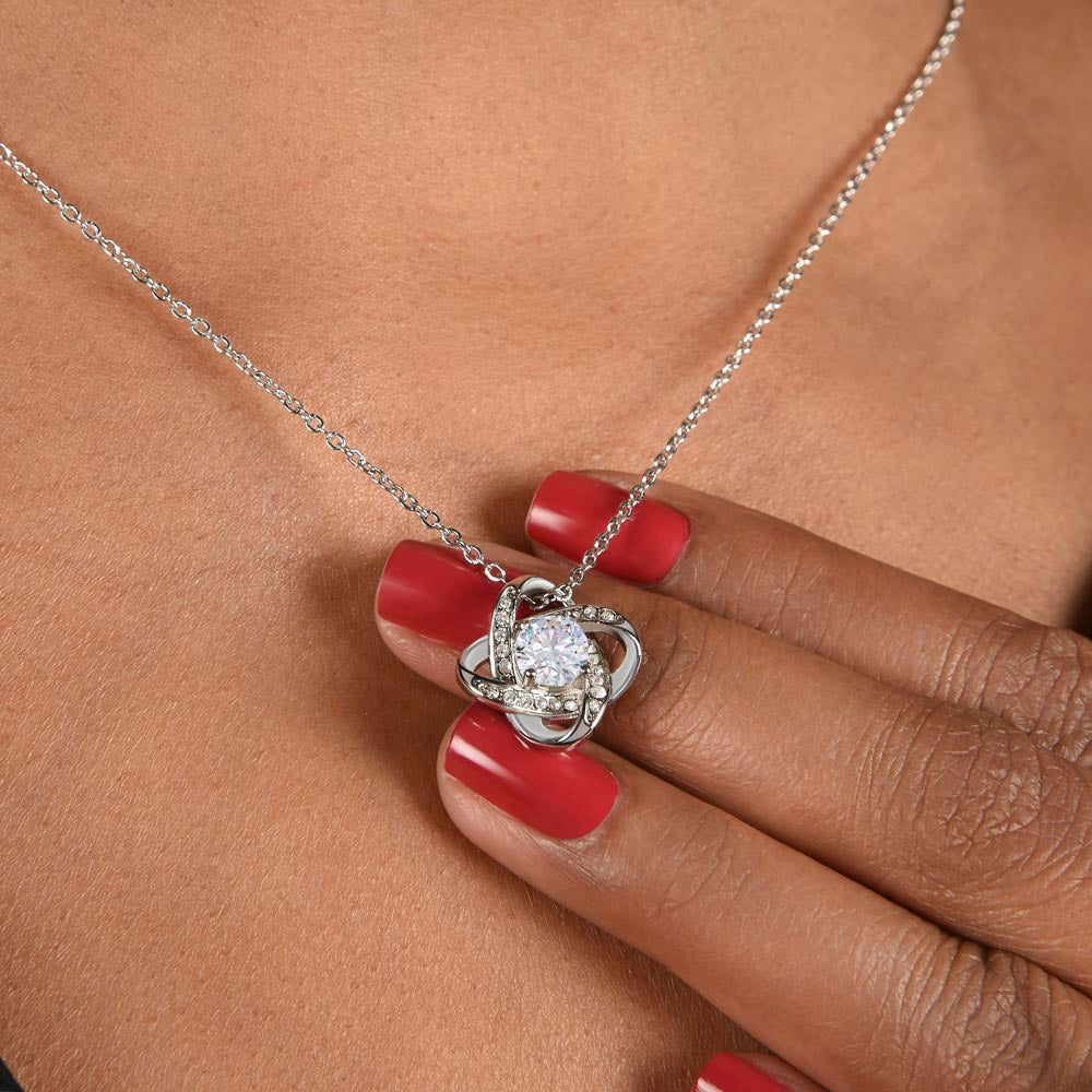 Daughter, Be Confident & Strong -- Love Knot Necklace