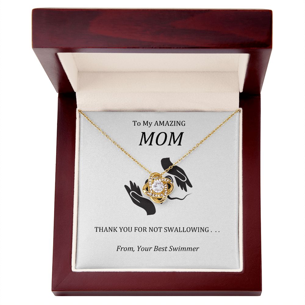Mom-Sperm Love Knot Necklace