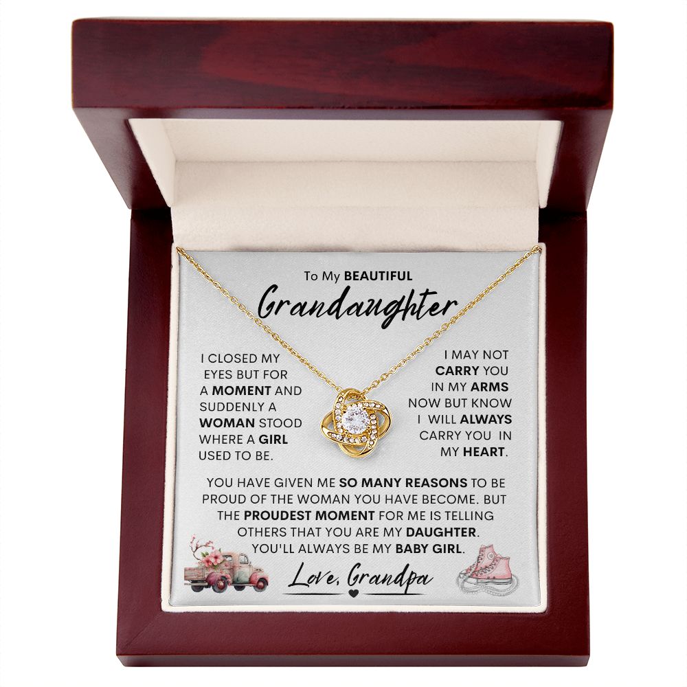 Granddaughter Sneakers (Love Knot Necklace)