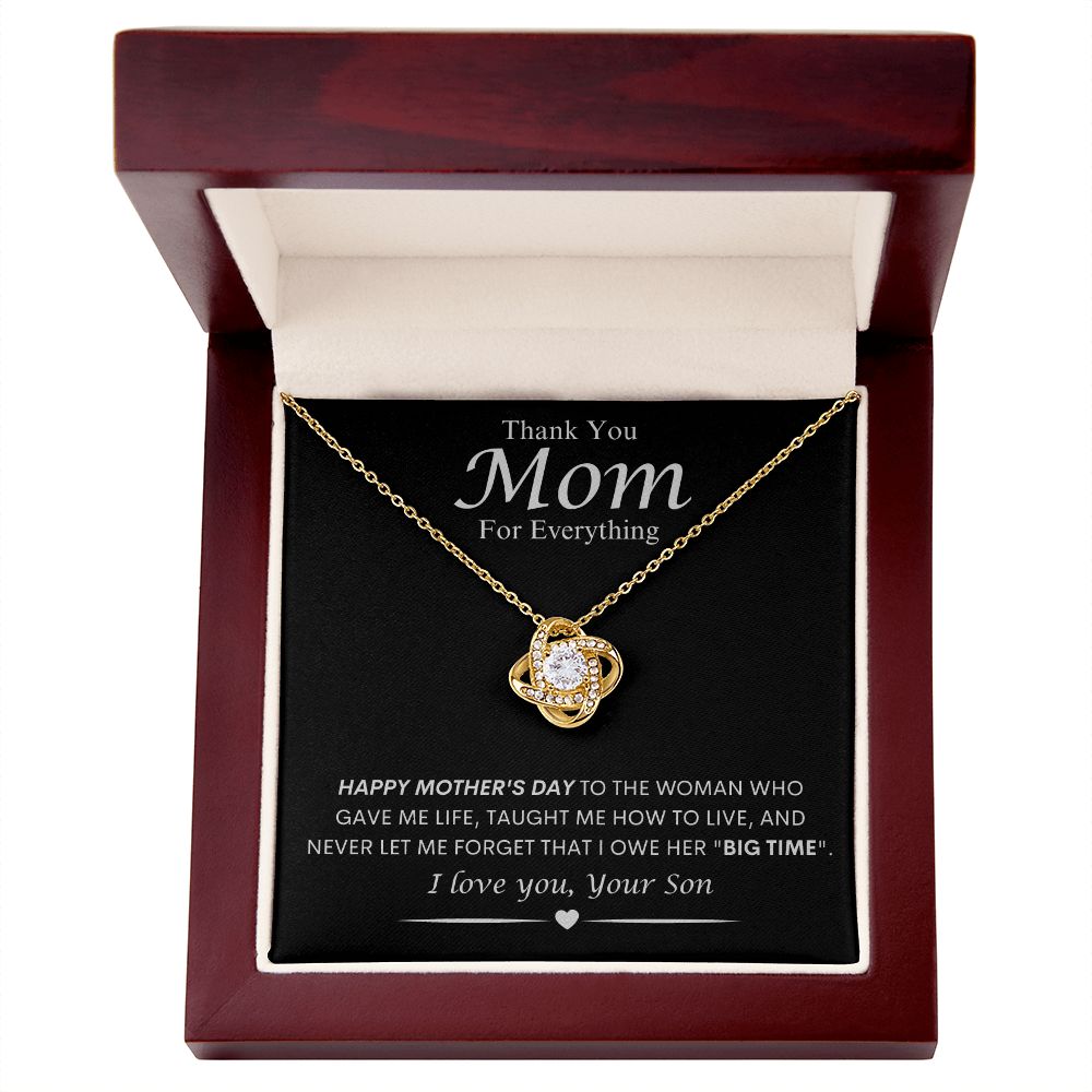 Mom from Son, Thanks / LOVE KNOT necklace
