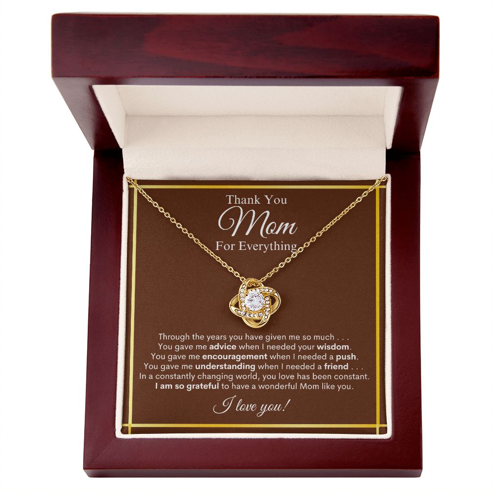 Mom, thank you Love Knot Necklace