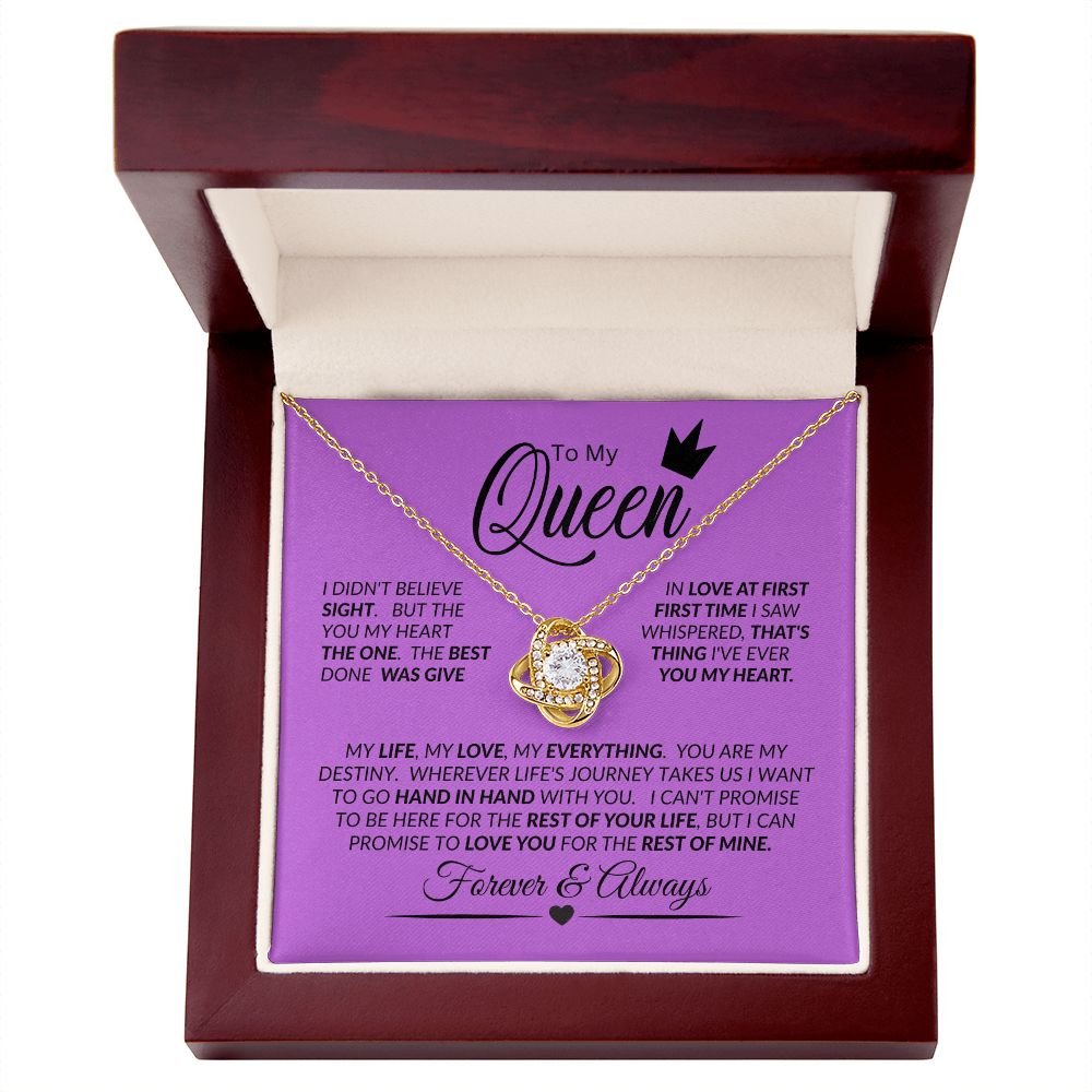 Queen, First Time I Saw You My Heart Whispered / Love Knot Necklace