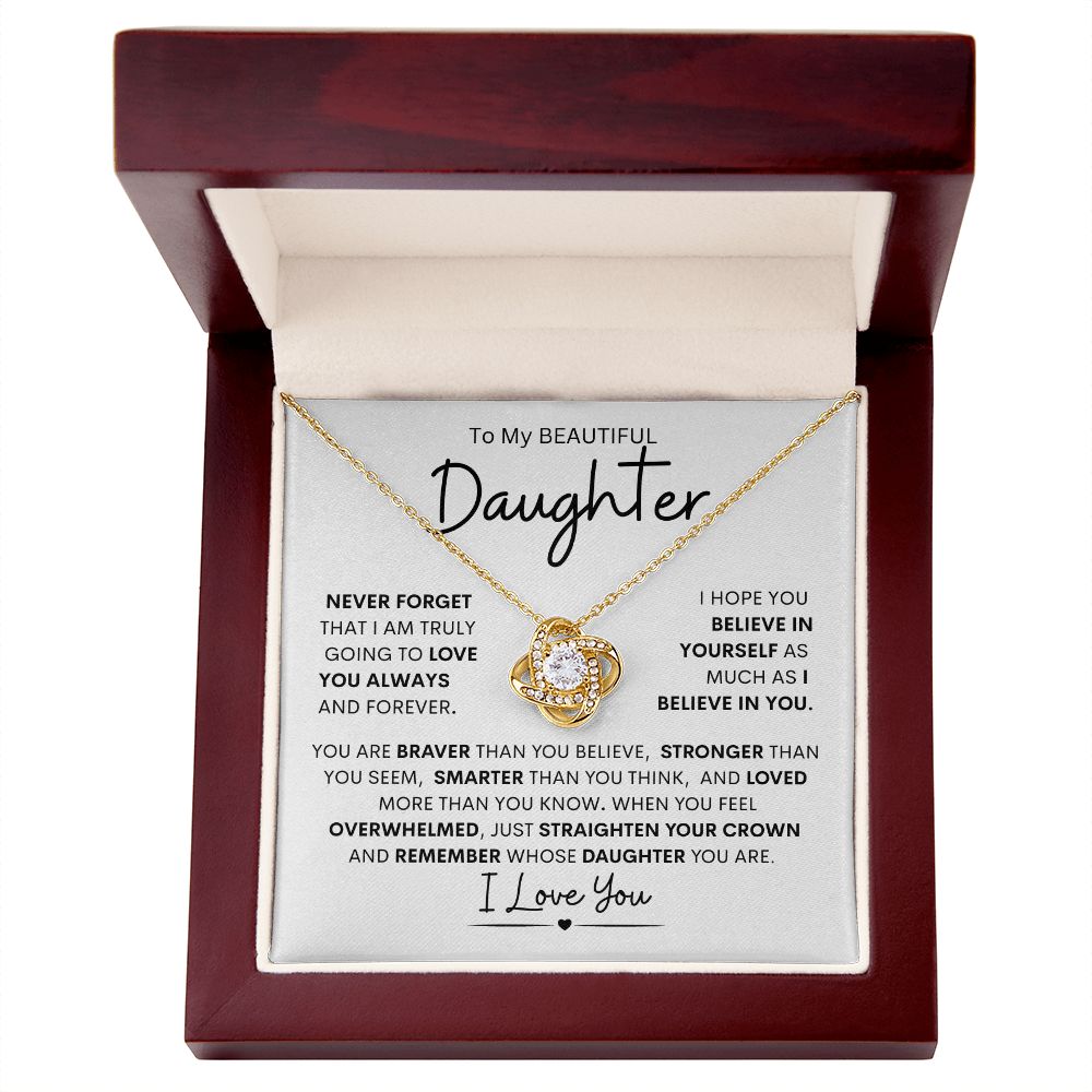 Daughter -- Love Knot Necklace